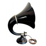 BR - Antique Burns Radio Speaker - Pyralin Horn, 1920s