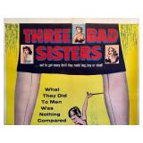DR - Three Bad Sisters Vintage Movie Poster 1955 Linen Mounted #55/481