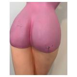 BR - Jantzen Vintage 3-Foot Countertop Pin-Up Mannequin - Pink Dress, Blonde Hair