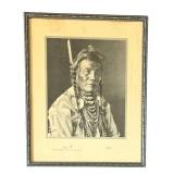 DR - T.J. Hileman Chief Bird Rattler Photogravure Portrait - Glacier National Park, 1927