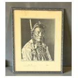 DR - T.J. Hileman Chief Bird Rattler Photogravure Portrait - Glacier National Park, 1927