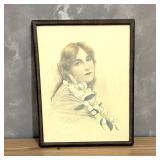 DR - Vintage Portrait Print - Framed