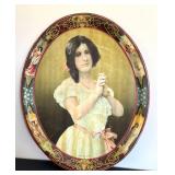DR - Julia Marlowe Tin Lithograph Tray - Antique Advertising / Vintage Art Nouveau Julia Marlowe Tin Lithograph Tray