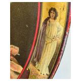 DR - Julia Marlowe Tin Lithograph Tray - Antique Advertising / Vintage Art Nouveau Julia Marlowe Tin Lithograph Tray