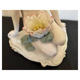 DR - Antique Karls Ens Porcelain Figurine Woman with Water Lily