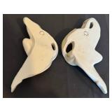 BR - Pair of Vintage Coventry Ware Ceramic Wall Hangings