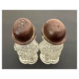 DR - Moon Mullins Glass Salt & Pepper Shakers - Vintage Cartoon Pair