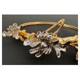 DR - Bracelet With 3.25-In Magnifying Glass - Vintage Floral Gold-Tone