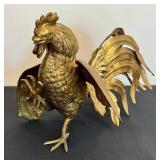 BR - Pair of Vintage Mid Century Brass Italian Fighting Roosters