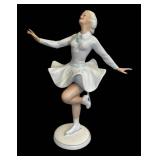 DR - Vintage Heinz Schaubach Sonja Henie Norway Ice Skater Porcelain Figurine