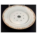 DR - Royal Vienna 7.5in Covered Butter Plate with 18K Gold Rim, Austria and Vintage Floral Bavaria Plate