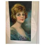 DR - Violet Art Nouveau Vintage Print - Portrait