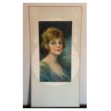 DR - Violet Art Nouveau Vintage Print - Portrait