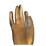 DR - Vintage 18-Inch Hand Sculpture - Metallic Gold and Silver Finish