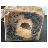 DR - Ceramic Bust - 16.5 in H, Woman with Red Headscarf, Unmarked