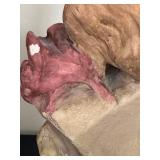 DR - Friedrich Goldscheider Art Nouveau Terracotta Bust - Polychrome with Red Roses