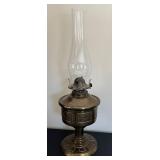 DR - ARDA Antique Parlor Lamp - 20in Brass with Decor Panels