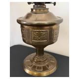 DR - ARDA Antique Parlor Lamp - 20in Brass with Decor Panels