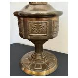 DR - ARDA Antique Parlor Lamp - 20in Brass with Decor Panels