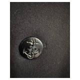 DR - US Navy Vintage Pea Coat - Double-Breasted Wool, Anchor Buttons, Size 38R