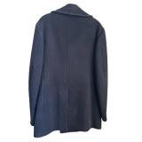 DR - US Navy Vintage Pea Coat - Double-Breasted Wool, Anchor Buttons, Size 38R