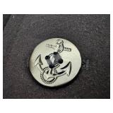 DR - US Navy Vintage Pea Coat - Double-Breasted Wool, Anchor Buttons, Size 38R