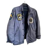 DR - Vintage N-4 U.S. Navy Deck Jacket - USS Vesole DD-878 Patch & USS Columbus Patch - Size Small/Medium