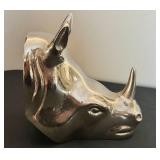 DR - Hippo Wall Hanging Figurine - Turns Into Penguin, Silver Tone