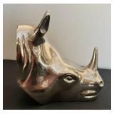 DR - Hippo Wall Hanging Figurine - Turns Into Penguin, Silver Tone