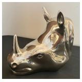 DR - Hippo Wall Hanging Figurine - Turns Into Penguin, Silver Tone