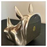 DR - Hippo Wall Hanging Figurine - Turns Into Penguin, Silver Tone