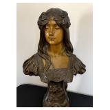 DR - Emmanuel Villanis Iris Bust - Vintage French Art Nouveau Ceramic