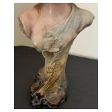 DR - JWA 11060 Art Nouveau Ceramic Bust - Antique Portrait, 14 in H, Early 20th Century