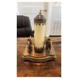 1930s Italian brass horse themed lamp florentine lamps
