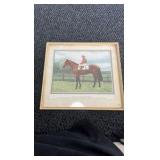 antique horse racing lithograph