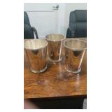 lot of 6 silver plated laurel race course cups