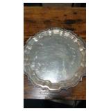1937 silver plated platter horse show trophy