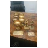 lot santa anita race track brass items 1937-1990s