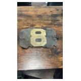 late 1800s early 1900s leather jockey identification arm band