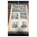 1867 Harper’s weekly newspaper cut outs