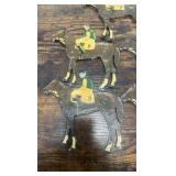 1920s-1930s hand painted wooden horse racing themed pieces