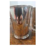 lot of 6 silver plated laurel race course cups