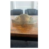 antique Coney Island jockey club official ticket seller hat badge