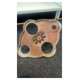 antique greyhound dog themed smoking stand