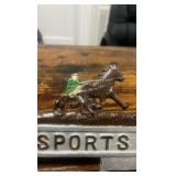 vintage horse racing “king of sports” license plate bracket 1950-1970s
