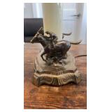 1930s Italian brass horse themed lamp florentine lamps