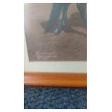 allen brewer jr 1961 lithograph featuring Kentucky derby winner carry back