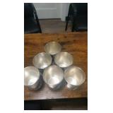 lot of 6 silver plated laurel race course cups