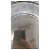 1963 silver plated suffolk downs platter
