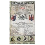 1939 badminton annual register of sporting and society fixtures and diary pocket book